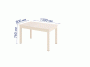 Обеденный стол Орфей 40 Белый песок-Кена