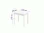 Обеденный стол Орфей 42 Белый Шпон